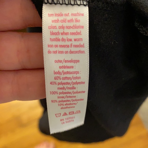 Justice Active Black Tank size 14/16 - Picture 9 of 9